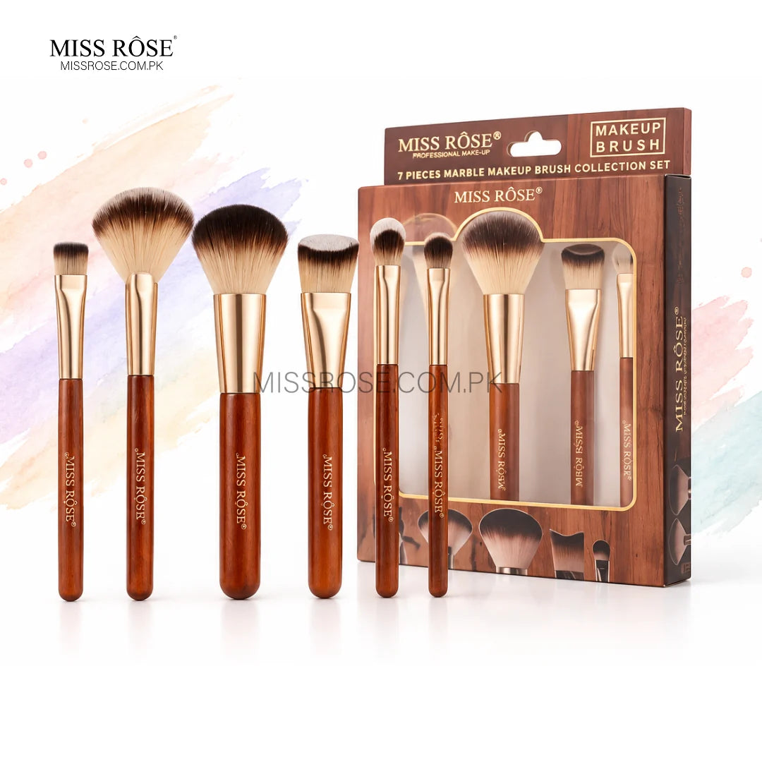 Miss Rose - 5 Pieces Marble Makeup Brush Collection Set