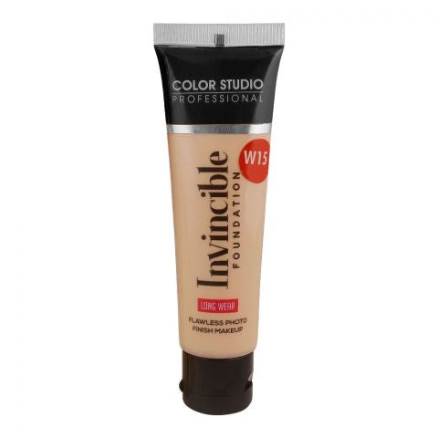 Color Studio - Invincible Foundation Shade Honey - W15 - Flawless Photo Finish Makeup