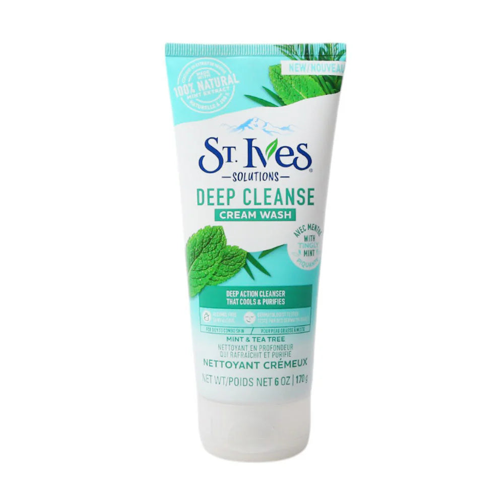 St. Ives - Deep Cleanse Mint & Tea Tree Cream Face Wash - 170g