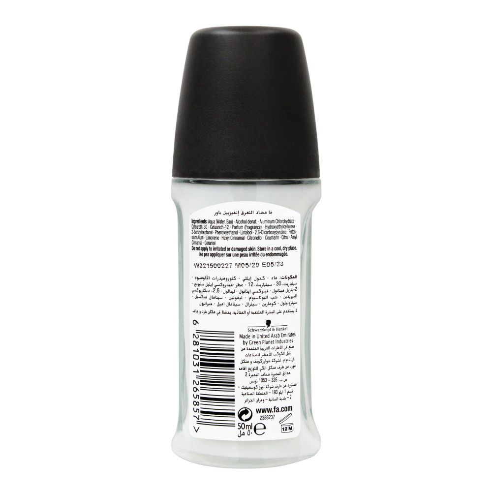 Fa Deodorant Roll On Men Invisible Power 50ML
