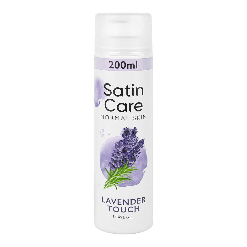 Gillette Shave Gel Satin Care Normal Skin With Lavender 200Ml