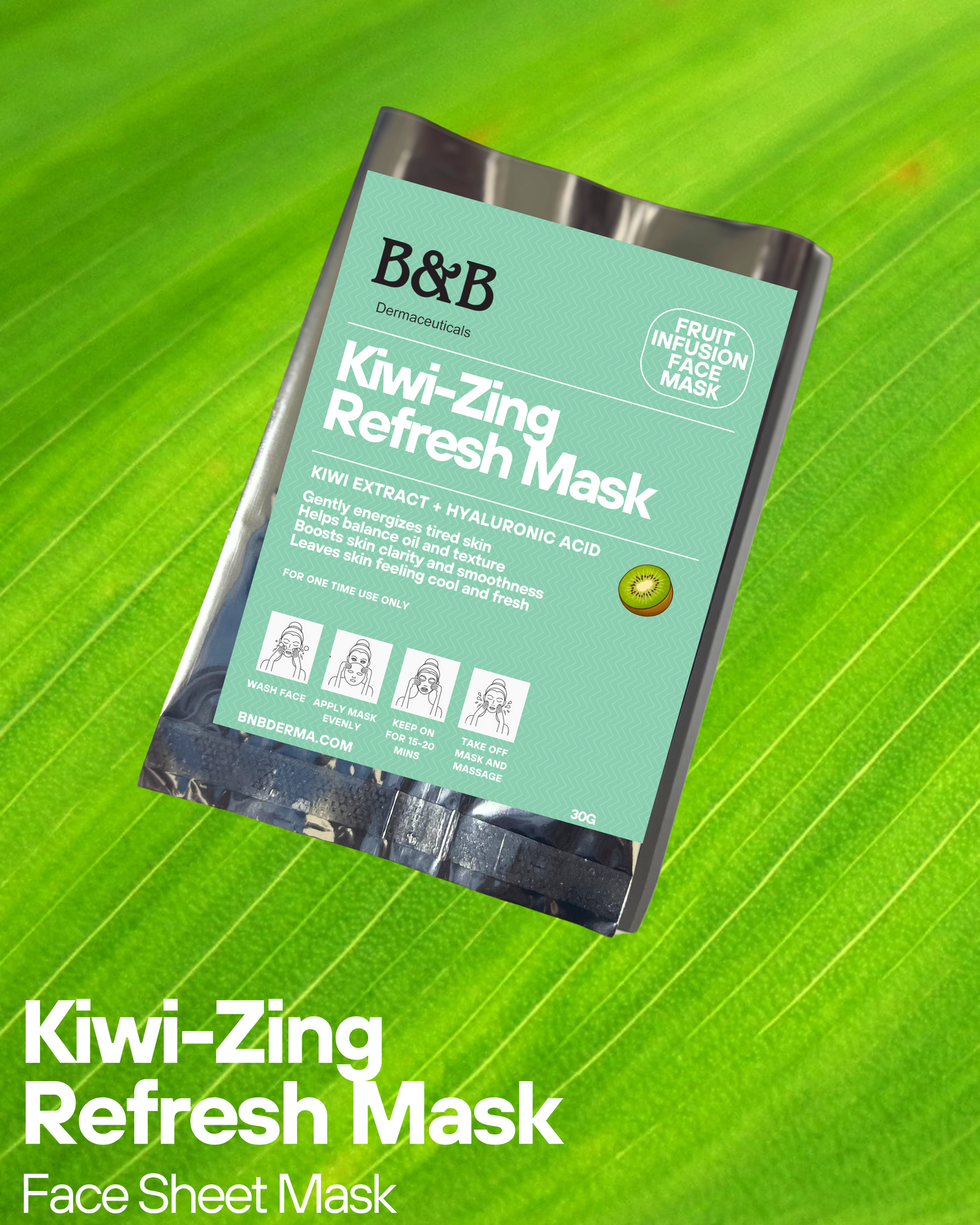 B&B Derma - Kiwi-Zing Refresh Mask