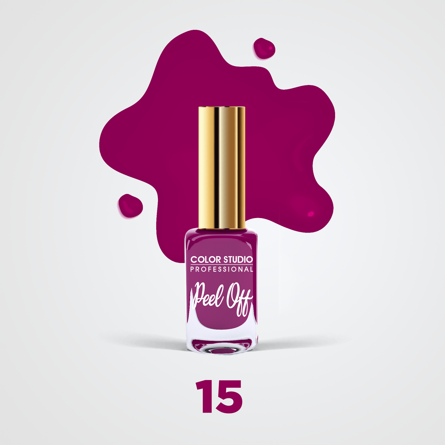 Color Studio - 15 Crush- Peel Off Nail Colors - Water Based Nail Polish