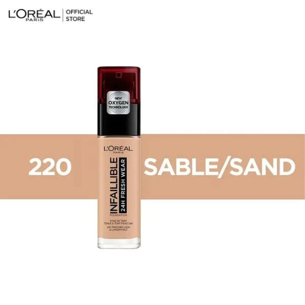L'Oreal Paris Infallible 24H Fresh Wear Foundation 220 Sable