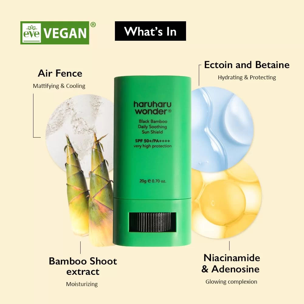 Haruharu - Wonder Black Bamboo Daily Soothing Sun Shield - 20g