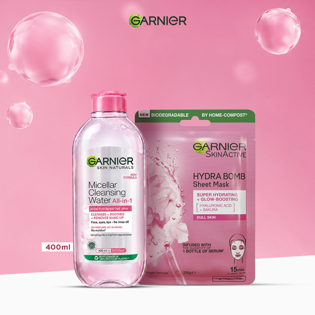 Garnier Skin Active Miceller Water + Sakura Tissue Face Mask