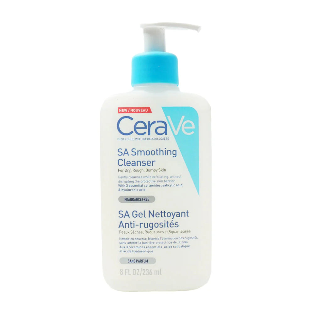 Cerave SA Smoothing Salicylic Acid Cleanser For Dry, Rough, Bumpy Skin 8Oz/236Ml