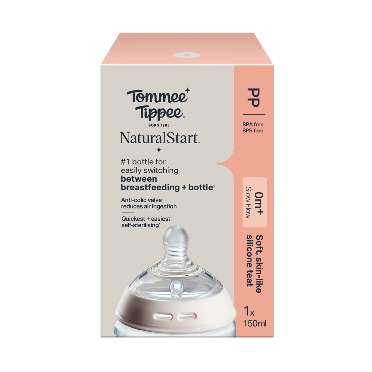 Tommee Tippee - Natural Start Anti-Colic Slow Flow Baby Bottle - 150ml - TT 427010