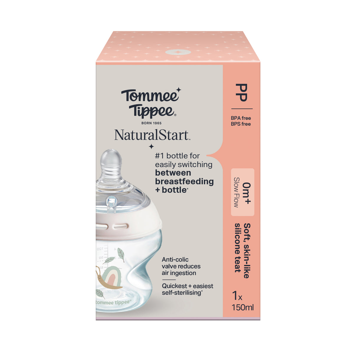 Tommee Tippee - Natural Start Anti-Colic Slow Flow Baby Bottle - 150ml - TT 427014