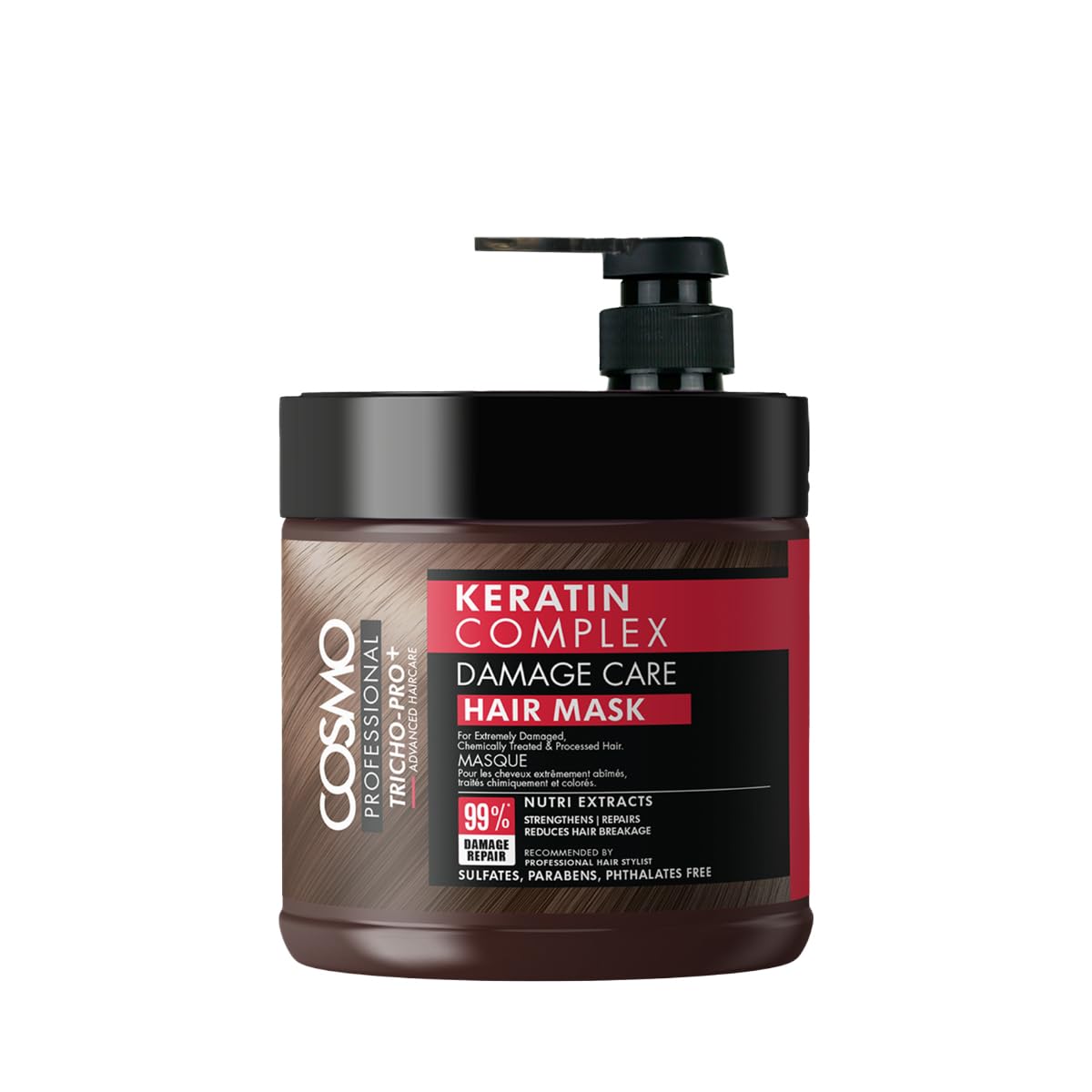Cosmo Professional Keratin Complex Damage Care Hair Mask 1000Ml