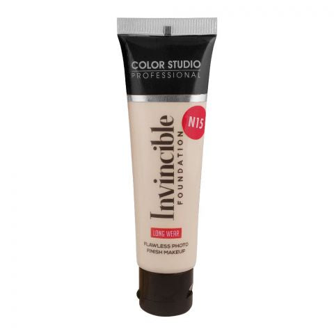 Color Studio - Invincible Foundation Shade Fair Ivory- N15- Flawless Photo Finish Makeup