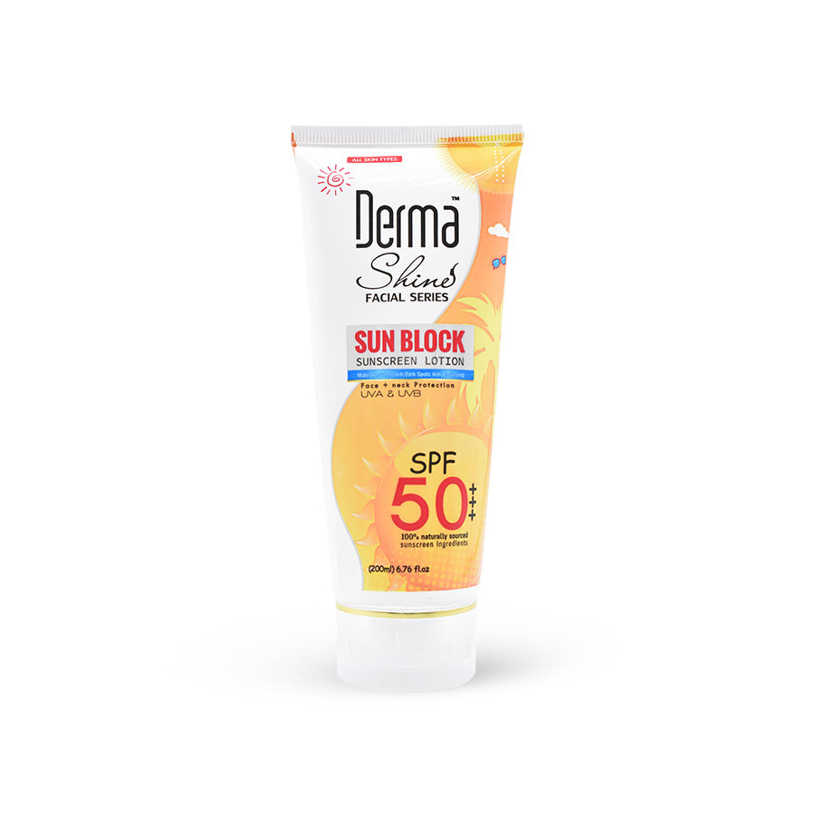 Derma Shine - Sunblock SPF 50 UVA & UVB - 200 ML