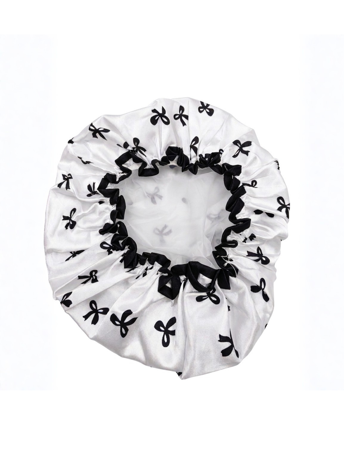 GOmicro - Shower Cap - Black and White Printed