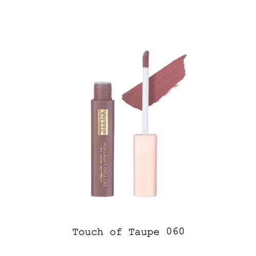 Zeena - Liquid Matte Tattoo Lipstick - 060 Touch Of Taupe