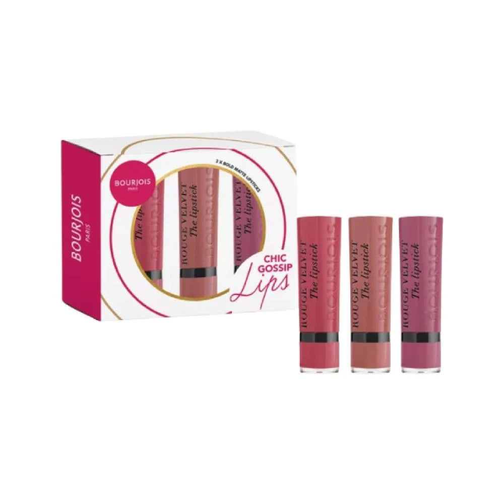 Bourjois - Chic Gossip Pink Lipstick 3 Pieces Set