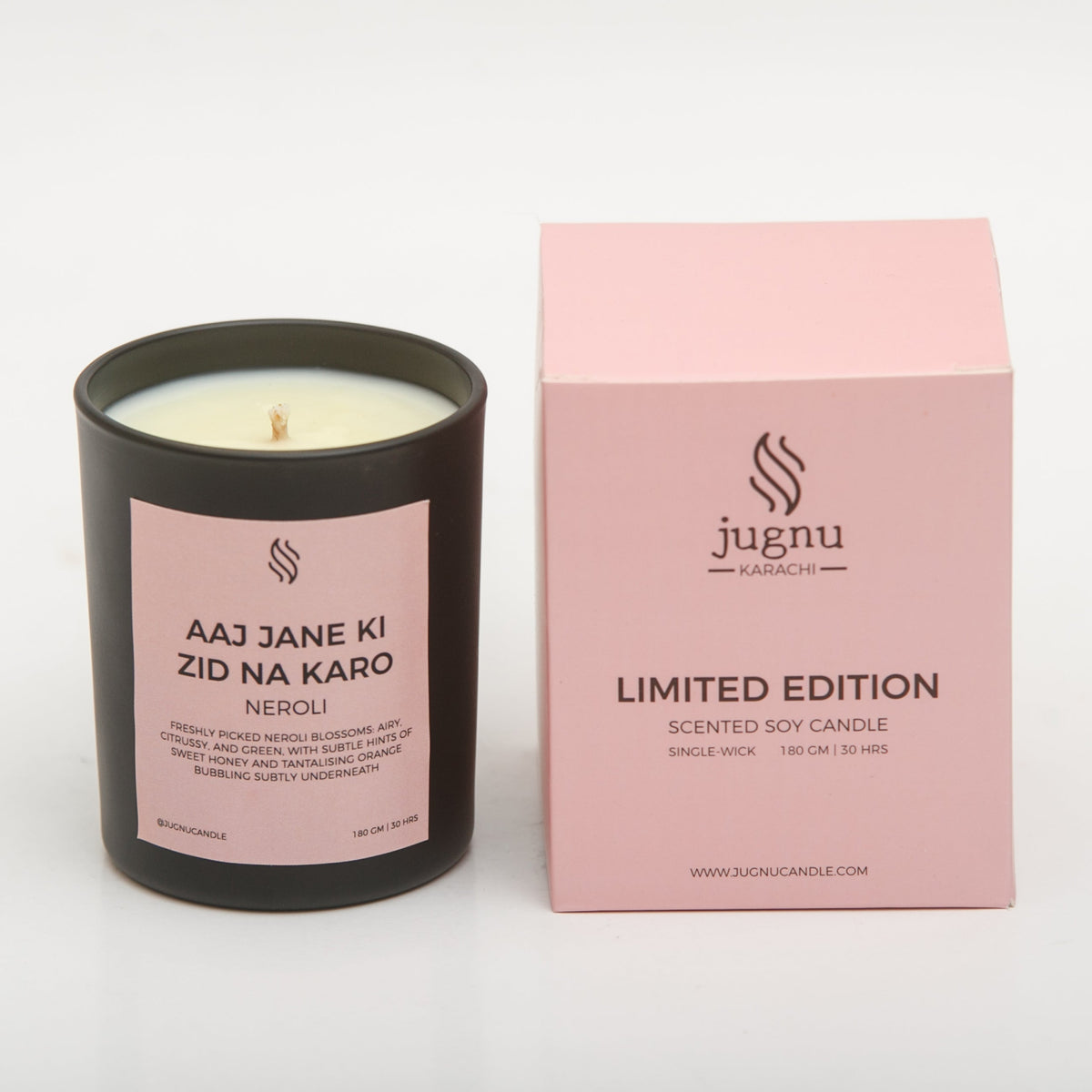 Jugnu - Aaj Jane Ki Zid Na Karo (Neroli) Scented Soy Candle - Regular 180g