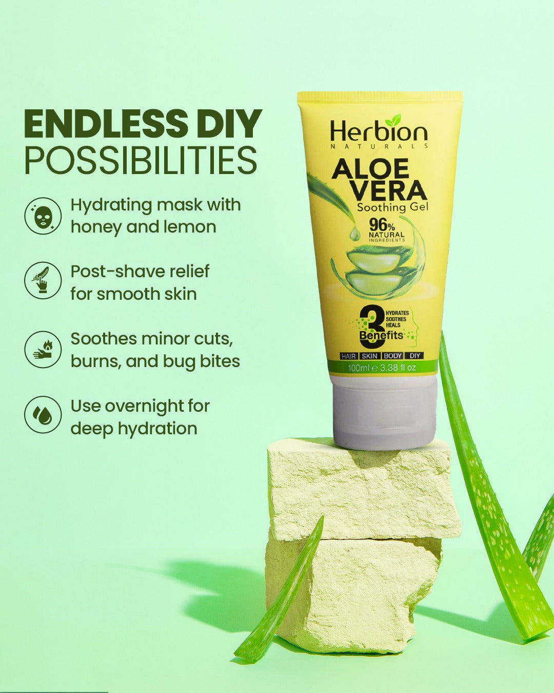 Herbion Naturals - Aloe Vera Soothing Gel - 100ml