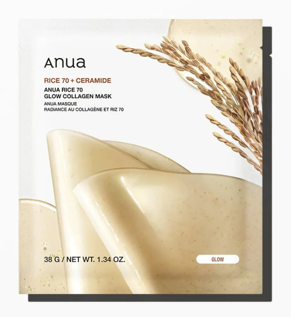 Anua - Rice 70 Glow Collagen Mask 38G / 1.34Oz.