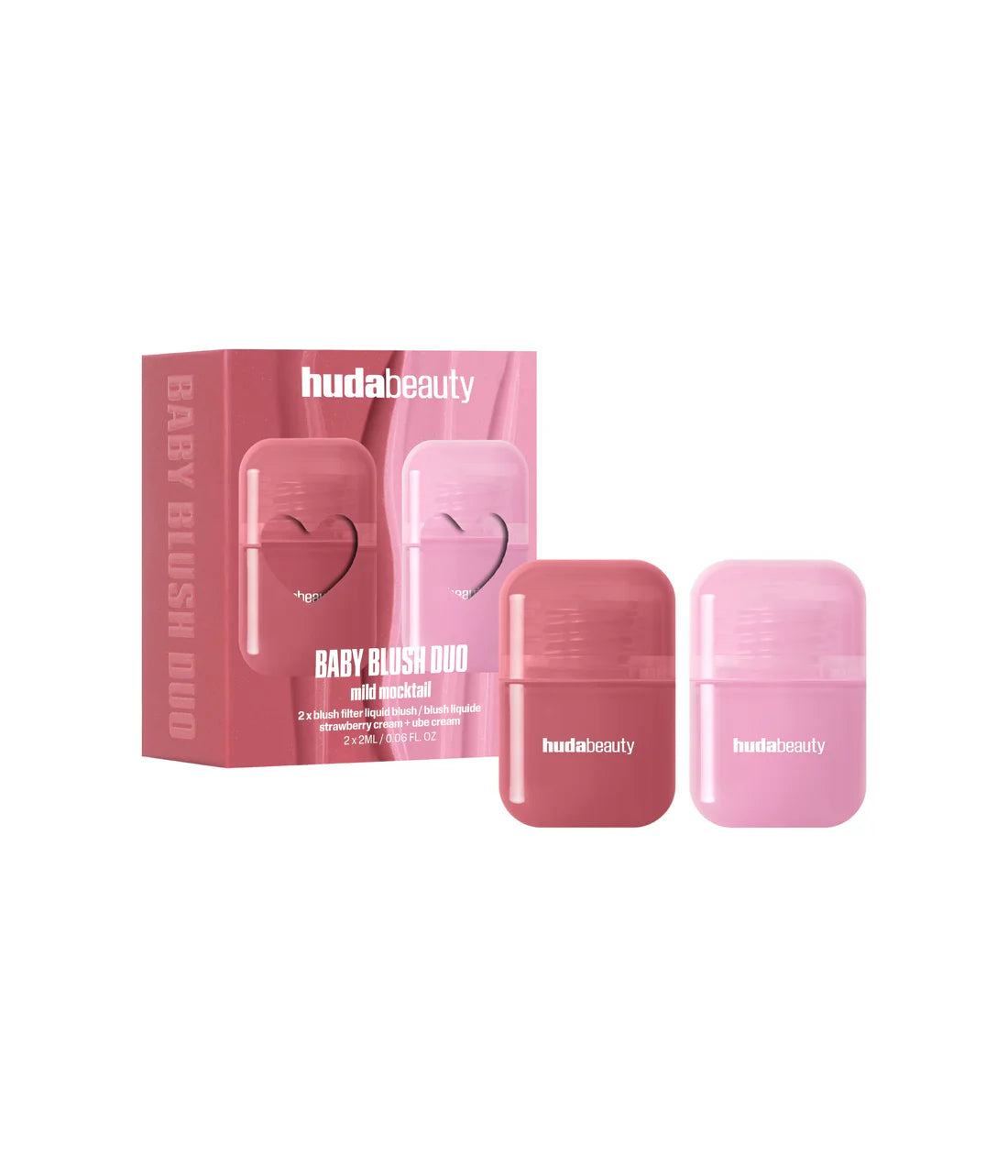 Huda Beauty - Mild Mocktail Baby Blush Duo - Strawberry Cream & UBE Cream