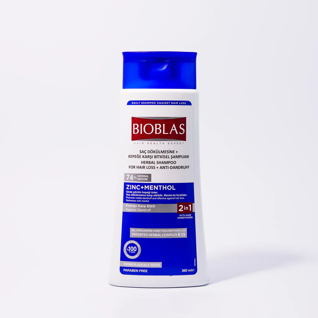 Bioblas Ahl Zinc+Menthol Shampoo 360Ml