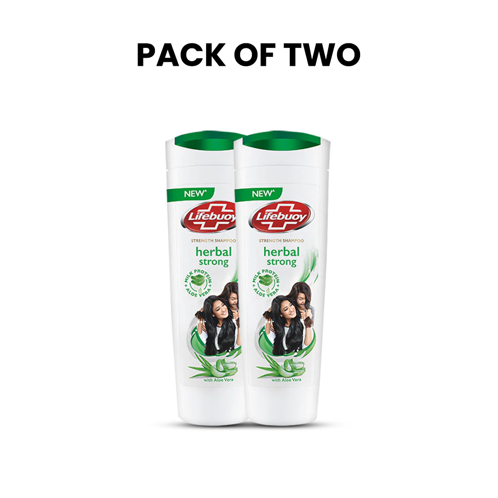 Bundle - Pack of 2 Lifebuoy Shampoo Herbal - 370Ml