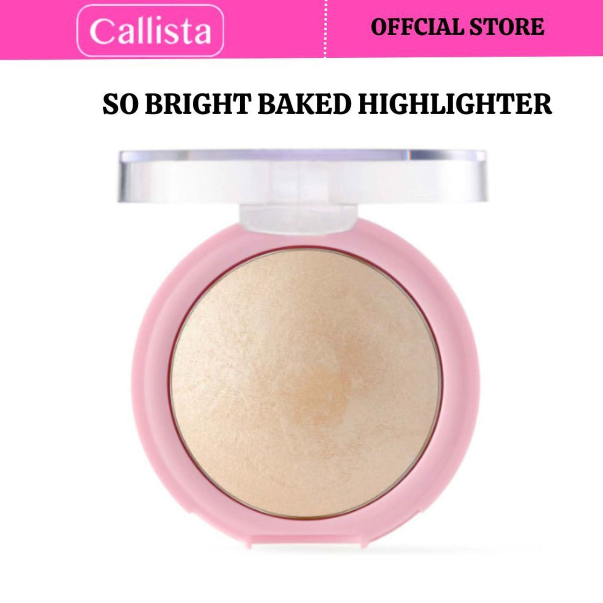 Callista Beauty - So Bright Baked Highlighter - 01 Snowy Glowy Light