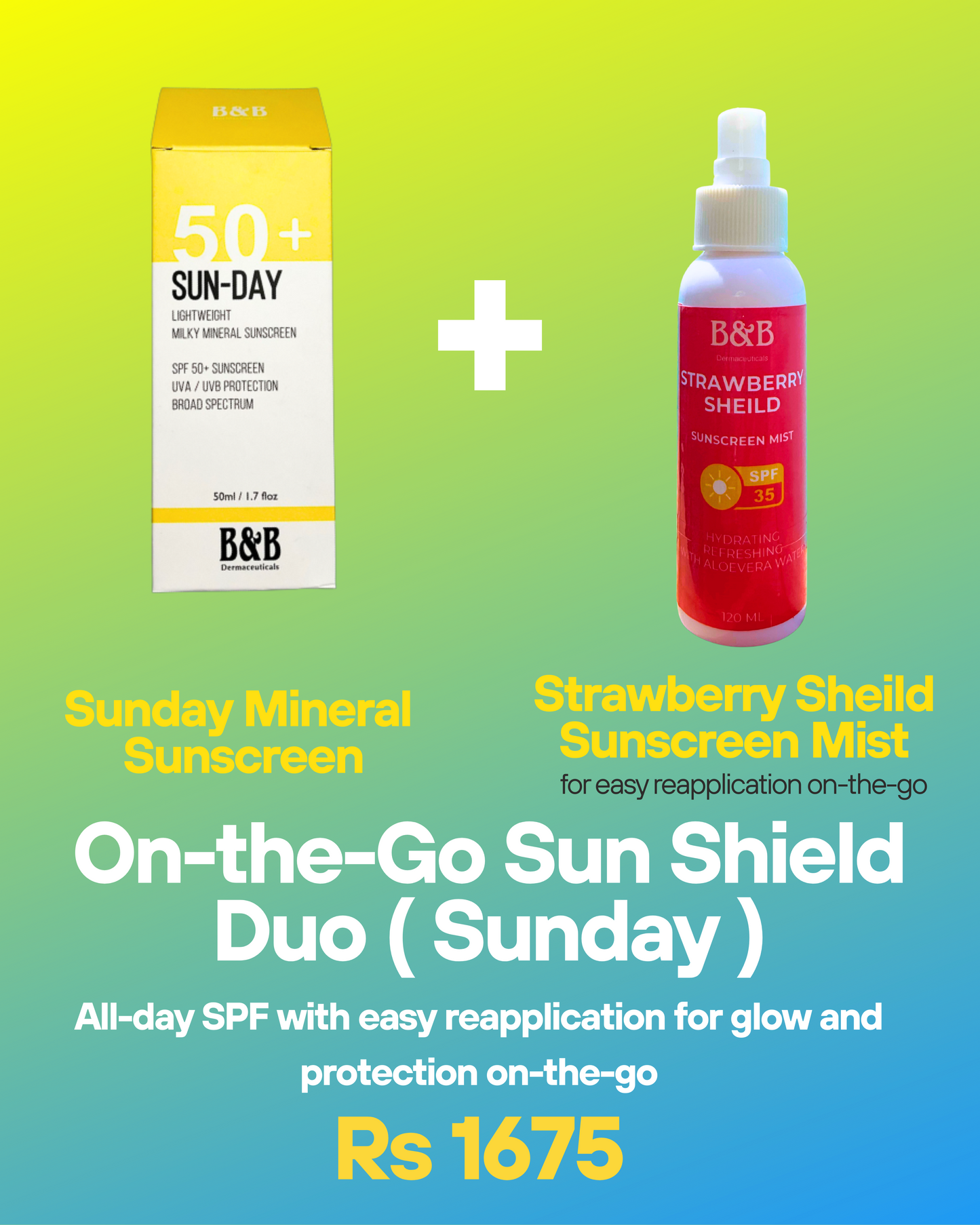 B&B Derma - On-The-Go Sun Shield Duo (Sunday)