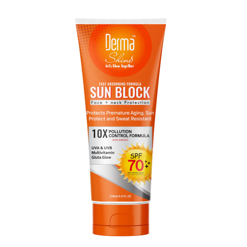 Derma Shine - Sun Block SPF70 Sunscreen Lotion - 200ml