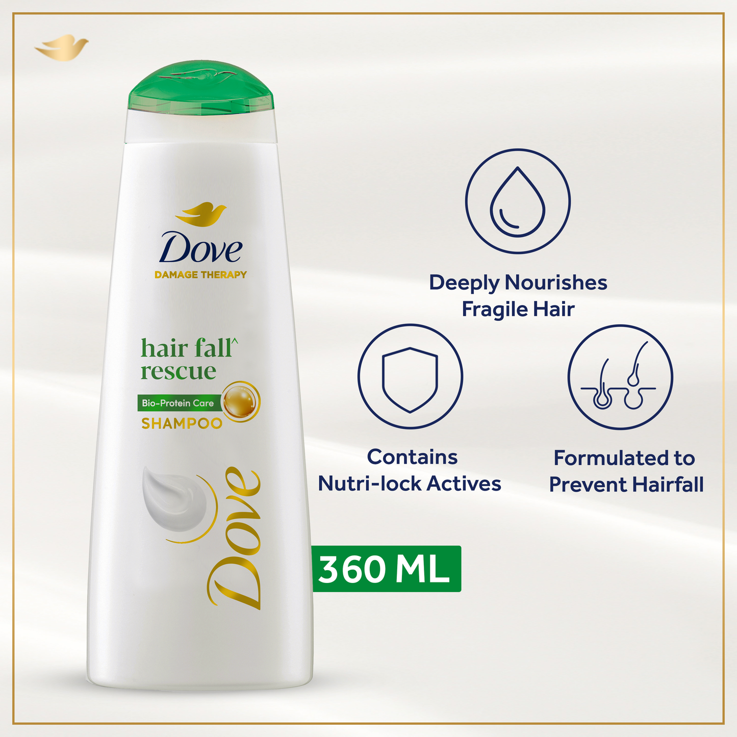 Dove Shampoo Hairfall Rescue - 360Ml
