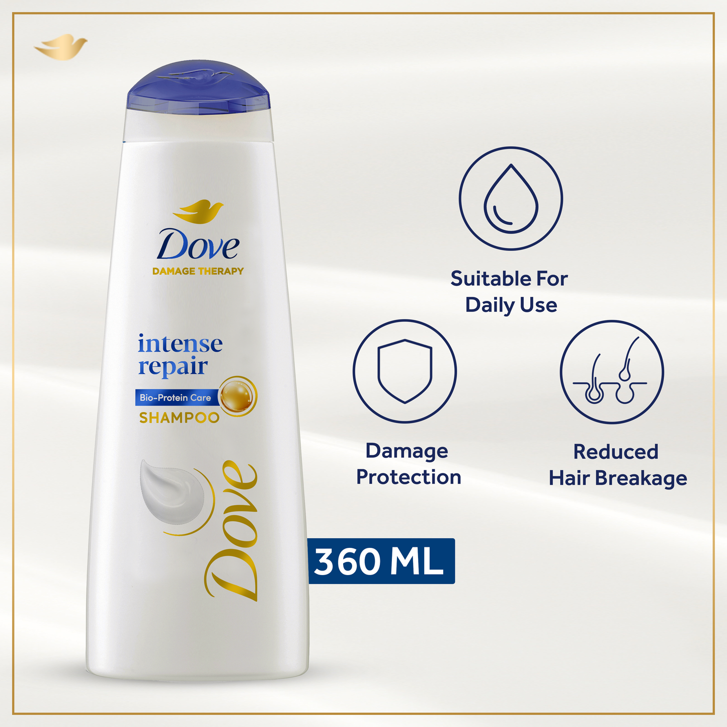 Dove Shampoo Intense Repair - 360Ml
