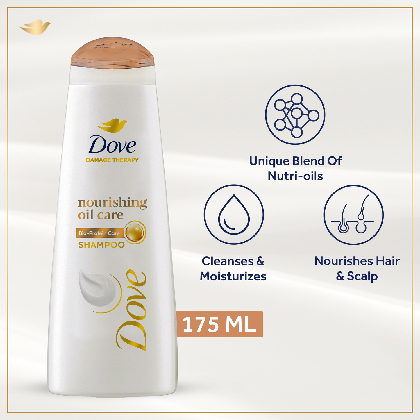 Dove Shampoo Nourishing Oil - 175Ml