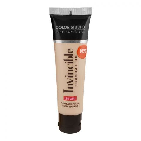 Color Studio - Invincible Foundation Shade True Ivory -N25- Flawless Photo Finish Makeup