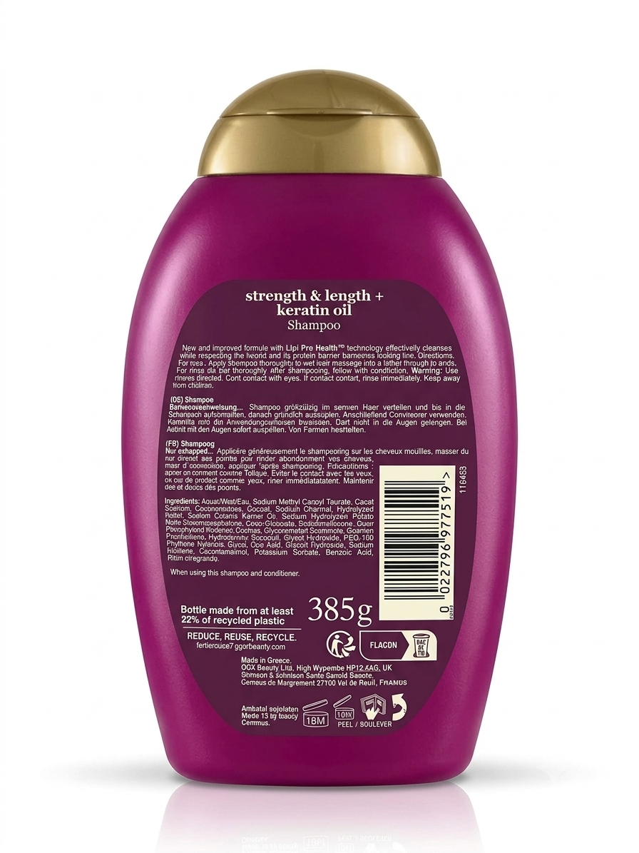 OGX Shampoo Anti Breakage Keratin Oil (Sulphate Free) 385 Ml