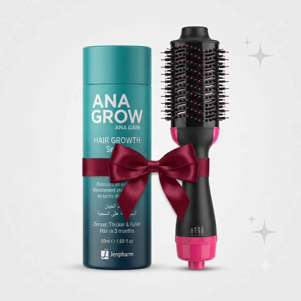 Bundle - Jenpharm Hair Serum + One Step Hot Air Brush