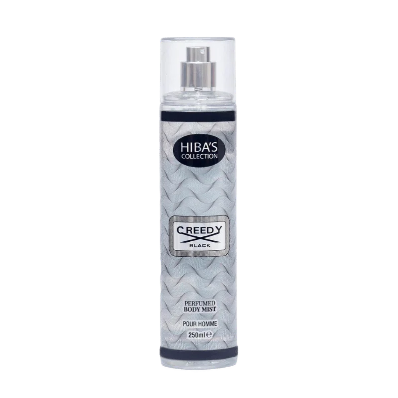 Hiba's Collection - Creedy Black Perfumed Body Mist For Men - 250ml