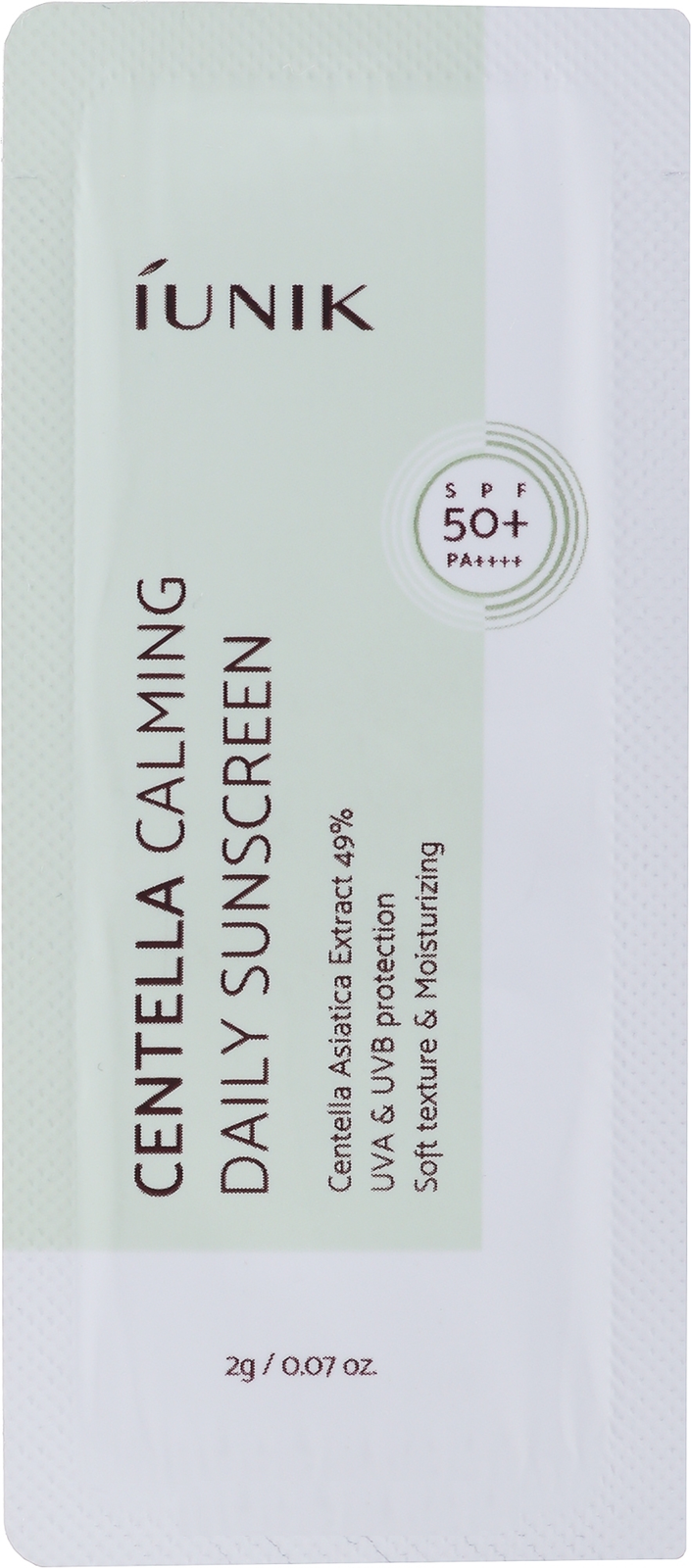 FOC - Iunik Centella Calming Daily Sunscreen SPF 50+ PA+++ 2g / FOC - Round Lab Camellia Deep Collagen Firming Cream 2Ml