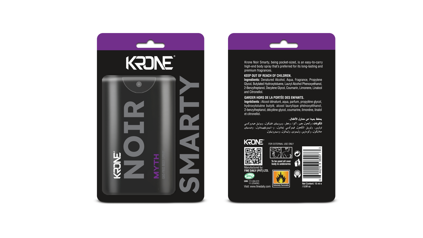 Krone Noir Smarty Myth Gas Free Body Spray 15ml