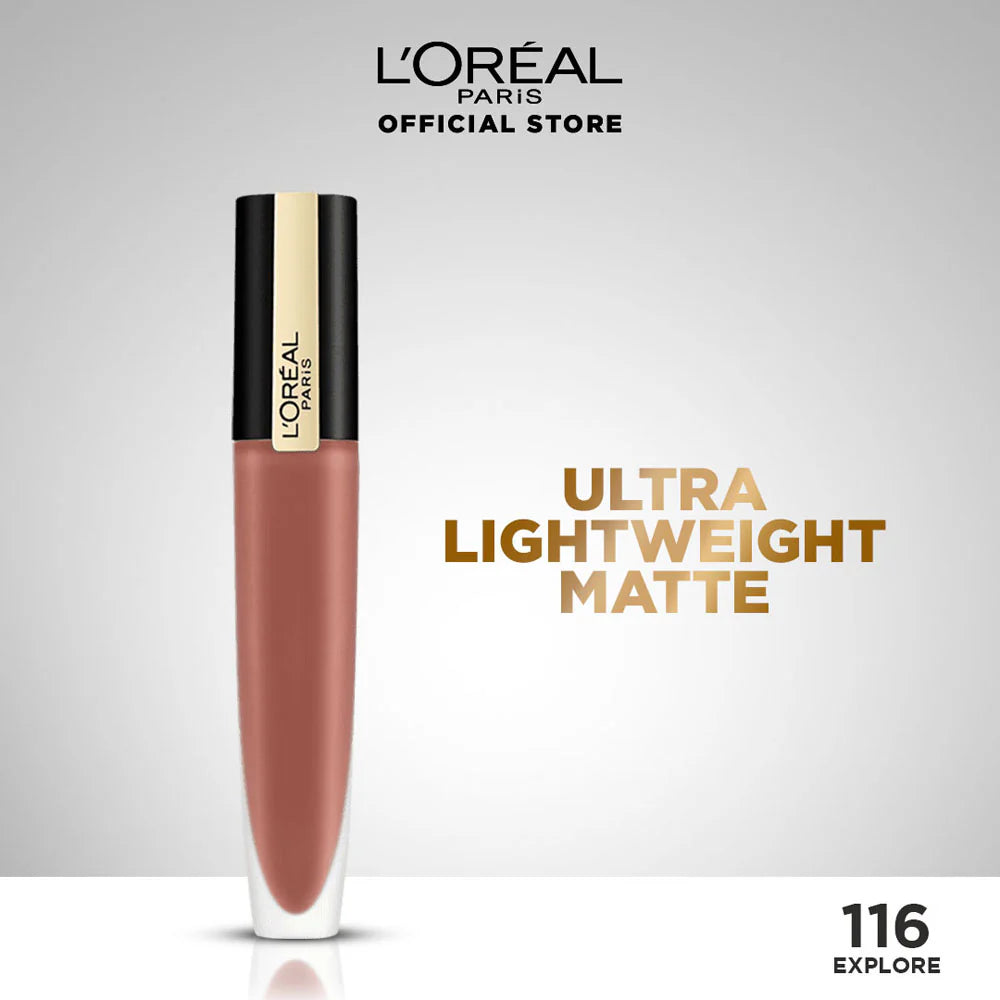 L'Oreal Paris - Rouge Signature Matte Lipstick - 116 I Explore