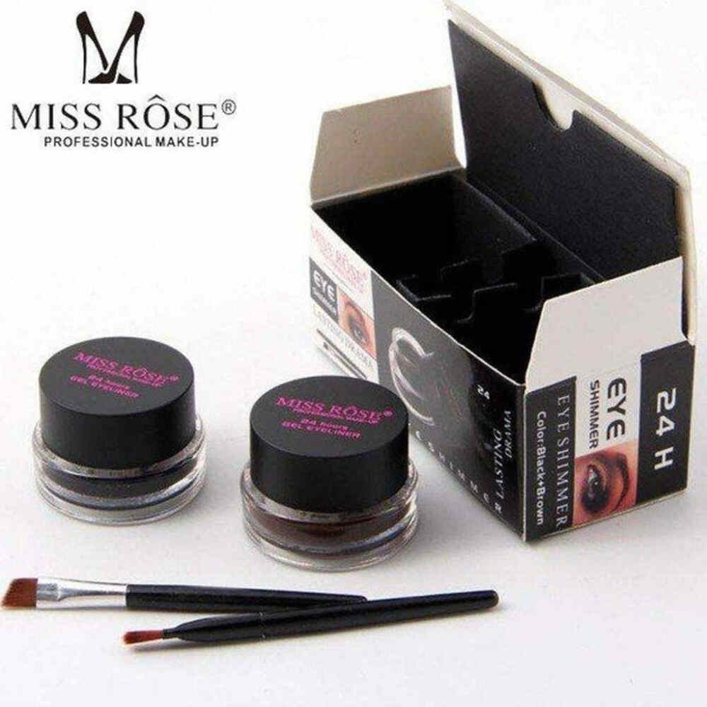 Miss Rose - Eye Shimmer (Kajal & Gel Liner) Black & Brown