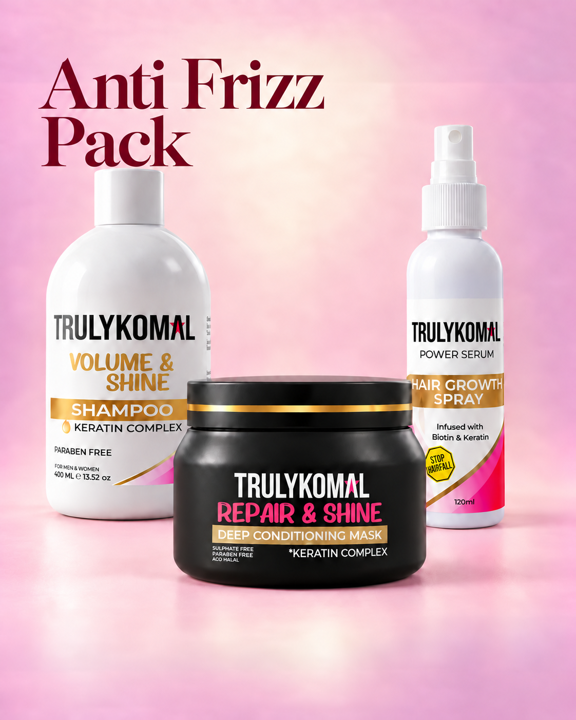 Bundle Keratin Shampoo + Keratin Mask + Hair Growth Spray