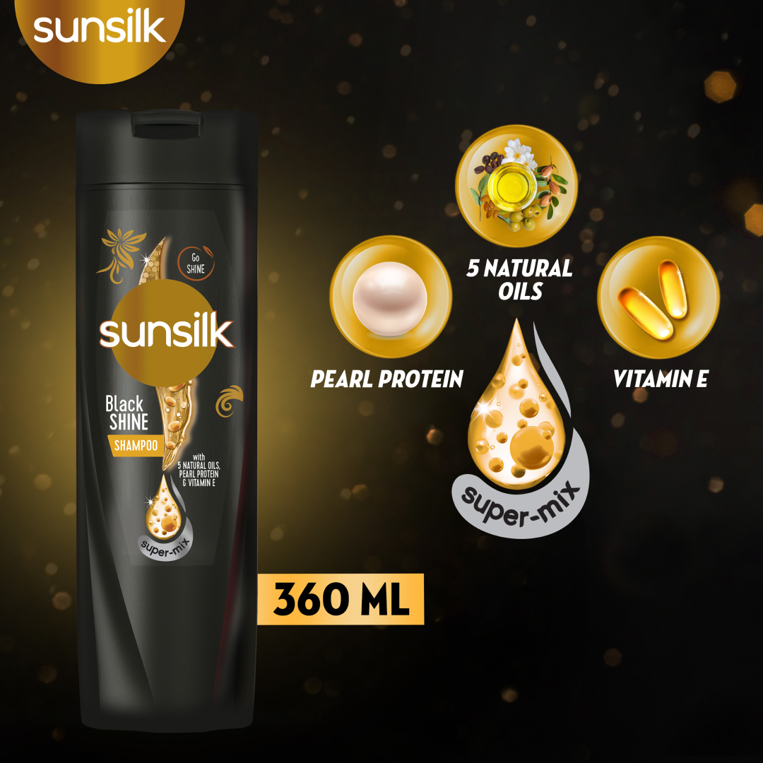 Sunsilk Shampoo Black Shine - 360Ml