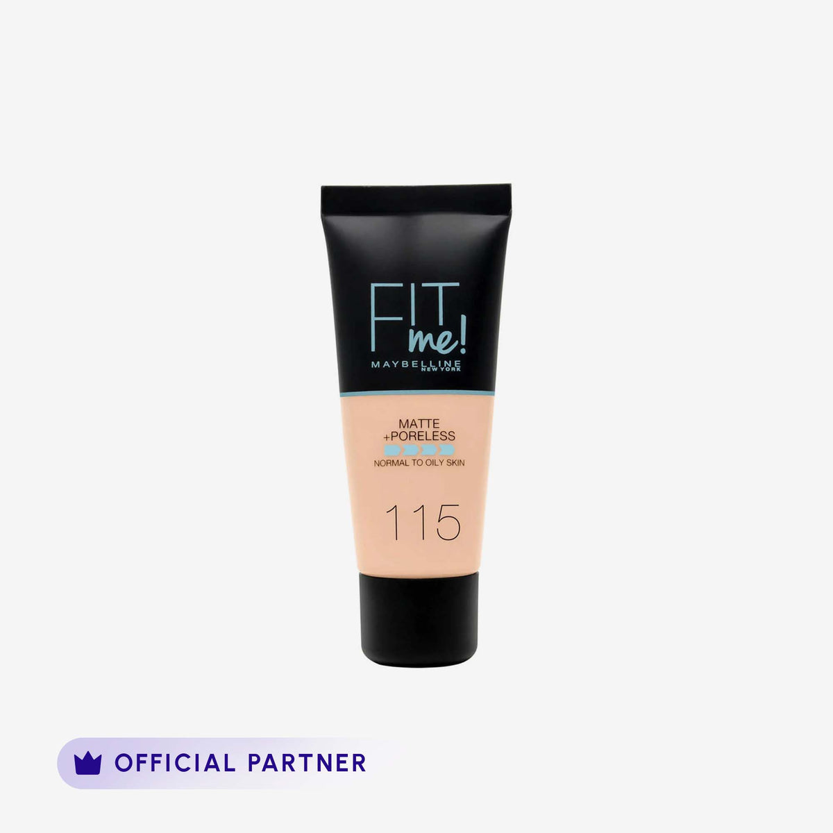 Maybelline New York Fit Me Matte & Poreless Liquid Foundation 18Ml Mini Tube - 115 Ivory - For Normal To Oily Skin