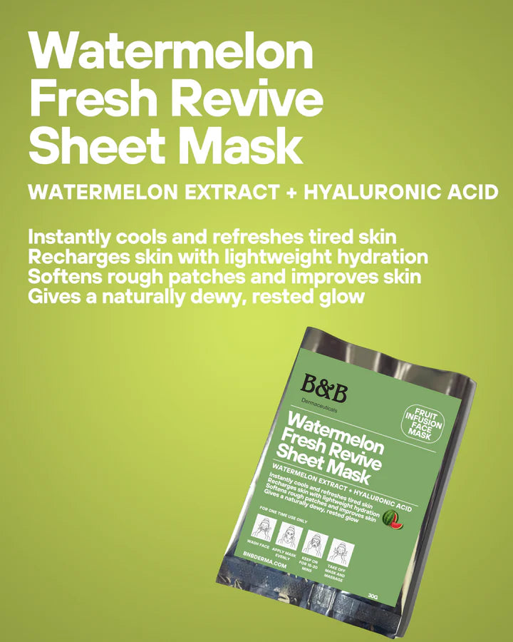 B&B Derma - Watermelon-Fresh Revive Sheet Mask