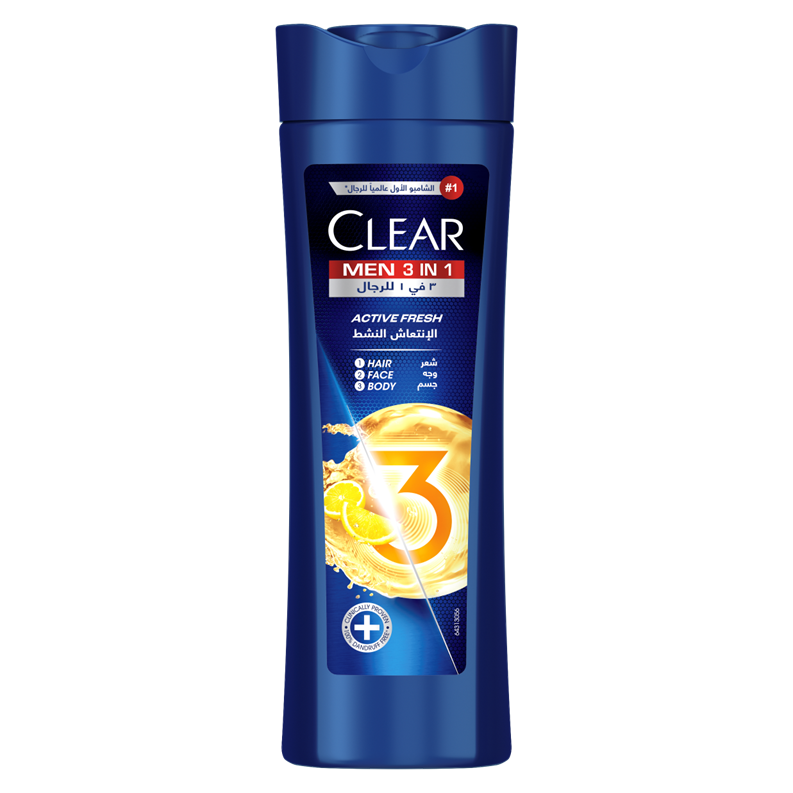 Clear - Men's Shampoo 3 in 1 Active Clean - 400ml