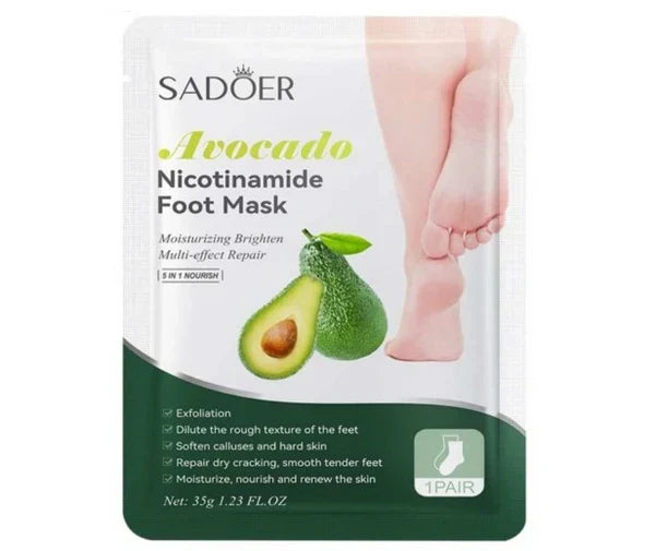 Sadoer - 5 in 1 Nourish Avocado Nicotinamide Foot Mask - 35g