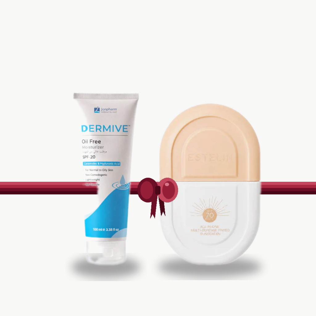 Bundle - Jenpharm Moisturizer Lotion + Estelin Multi Defense Tinted Sunscreen Spf 70 Pa+++