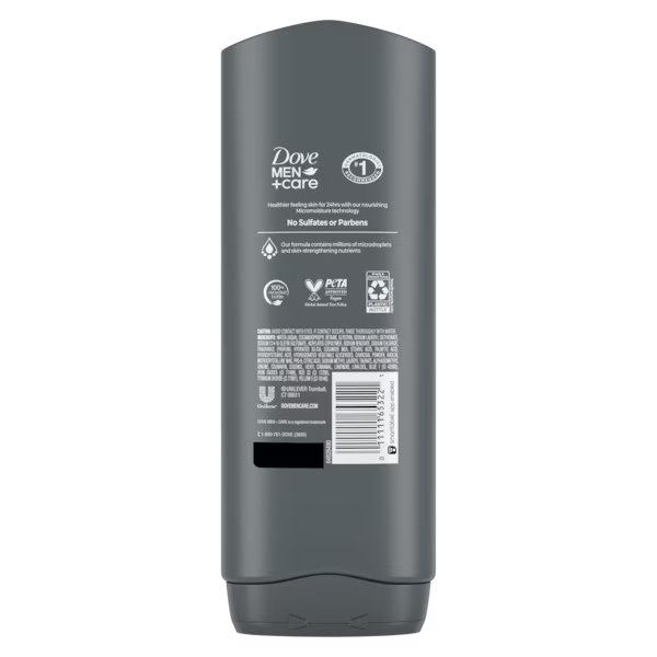 Dove - Men + Care Body & Face Wash Usa Elements Charcoal+Clay 13.5Oz/400Ml