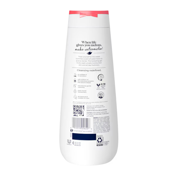 Dove - Body Wash Usa Watermelon & Guava Nectar 20Oz/591Ml