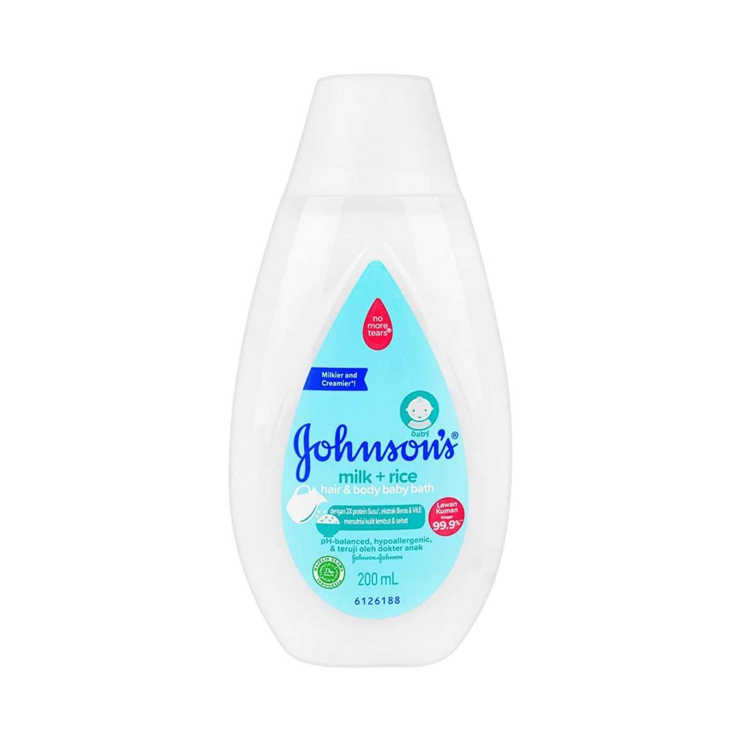 Johnsons - Baby Milk & Rice Hair & Body Bath - 200Ml