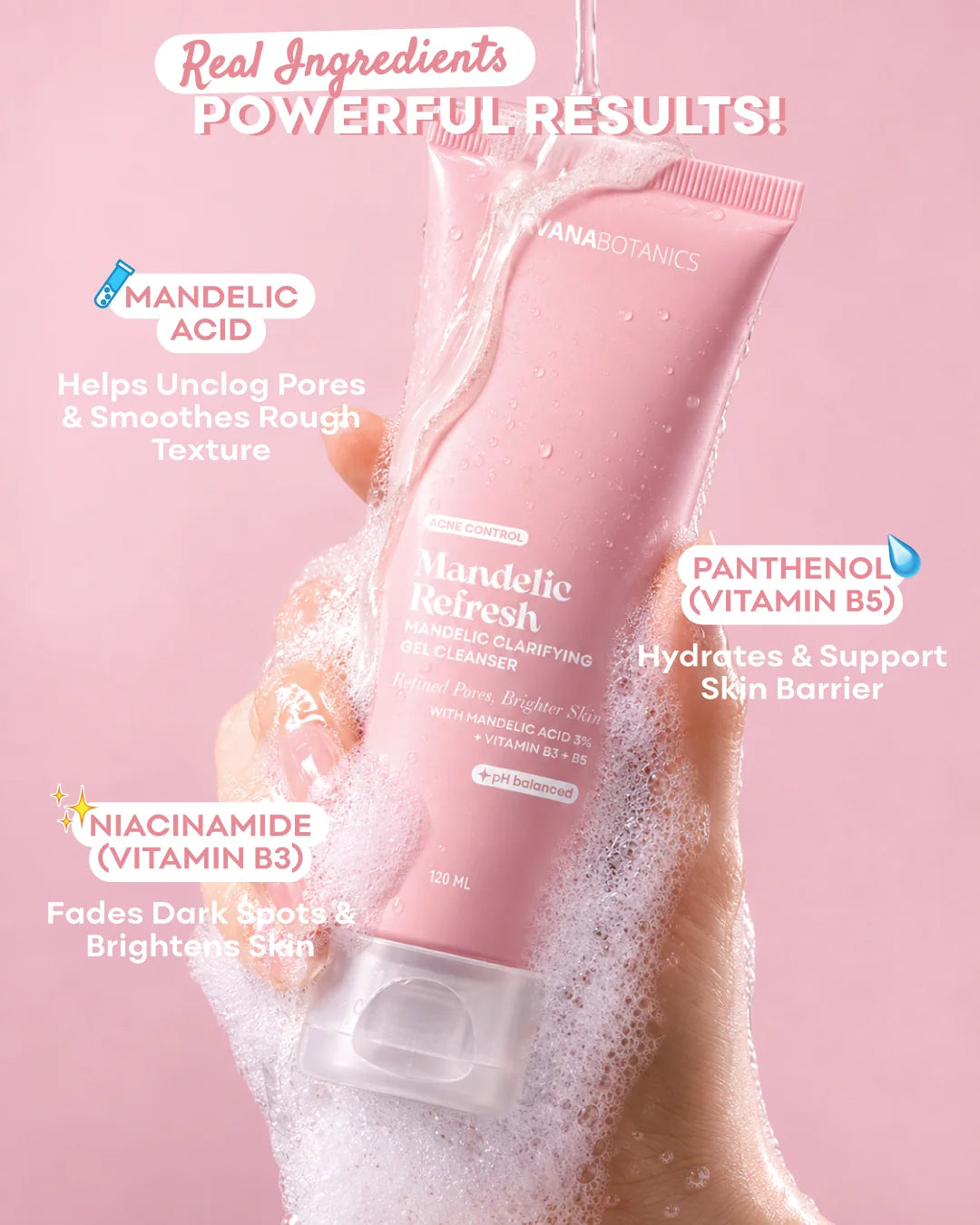 Nirvana Botanics - Mandelic Refresh Gel Cleanser
